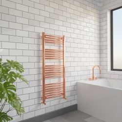 Straight Copper Towel Rail - 500 x 1200mm - Insitu