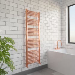 Straight Copper Towel Rail - 500 x 1600mm - Insitu