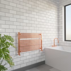 Straight Copper Towel Rail - 900 x 600mm - Insitu