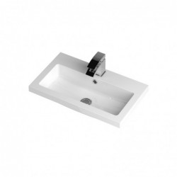 Fusion 600mm Vanity Unit with Basin - Gloss White - Insitu