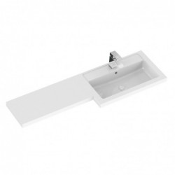 Fusion 1200mm Combination Vanity & Toilet Unit with Right Hand Basin - Gloss White
