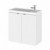 Fusion 500mm Wall Hung Slimline 2 Door Vanity Unit with Basin - Gloss White