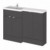 Fusion 1200mm Combination Vanity & Toilet Unit with Left Hand Basin - Gloss Grey