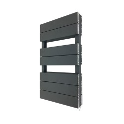 Viceroy Anthracite Double Designer Towel Rail - 500 x 800mm - 400w Electrical Option