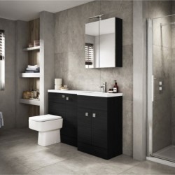 Fusion Fitted 500mm Vanity Unit - Charcoal Black - Insitu