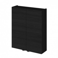 Fusion Fitted 500mm 2 Door Wall Unit - Charcoal Black