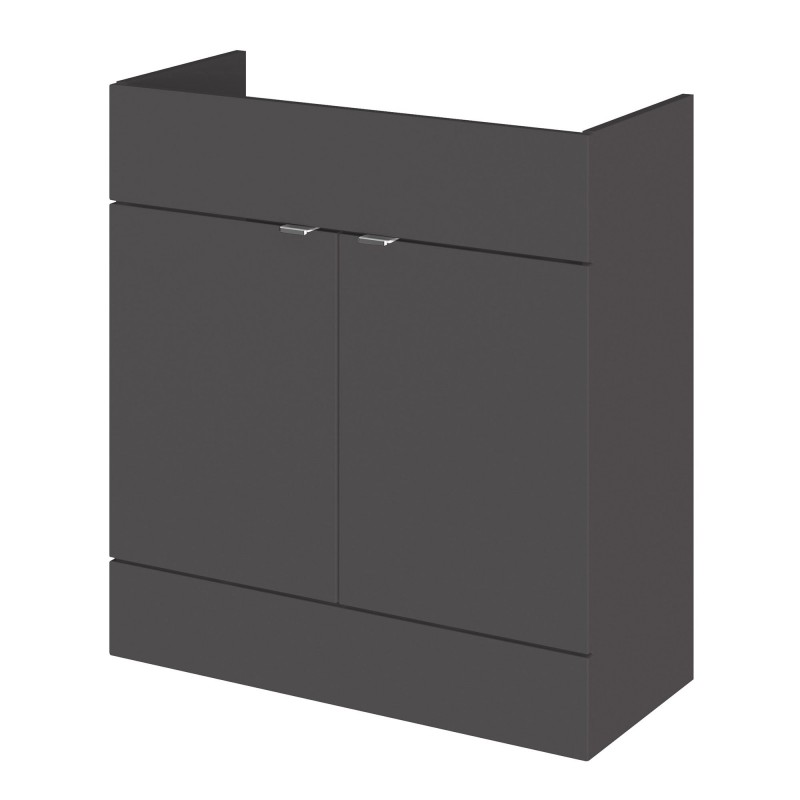 Fusion Fitted 800mm 2 Door Vanity Unit - Gloss Grey