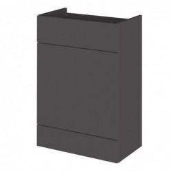 Fusion Fitted 600mm Slimline Toilet Unit - Gloss Grey