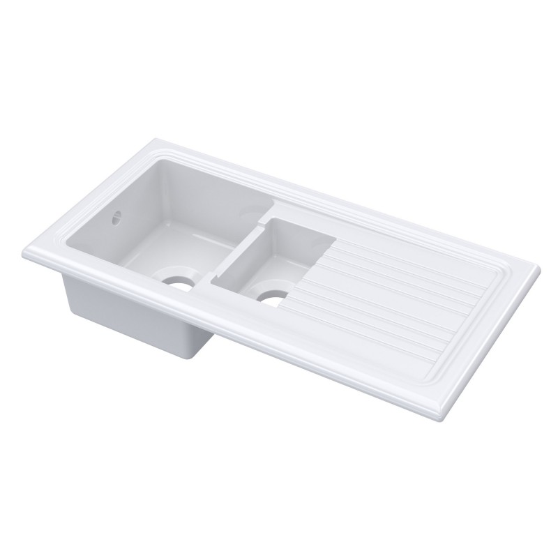 Fireclay Counter Top Sink 1.5 Bowl 1010 x 525mm