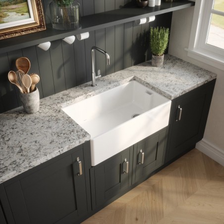 Fireclay Belfast Sink 795 x 460 x 245 90W