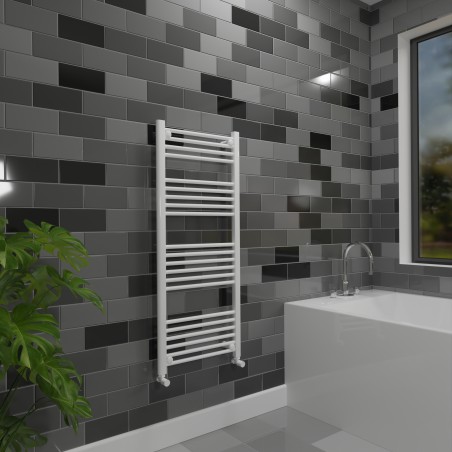 Straight White Towel Rail - 500 x 1200mm