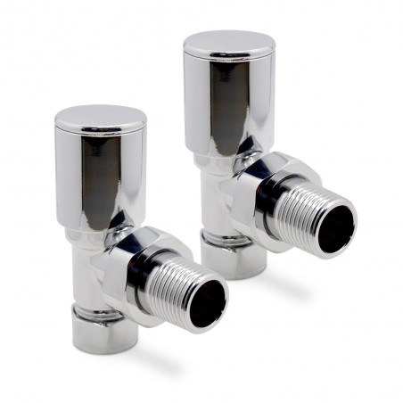 Chrome Radiator Valves Angled