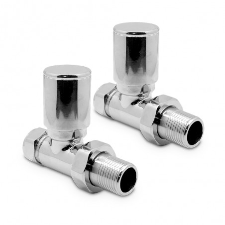 Chrome Manual Straight Radiator Valves