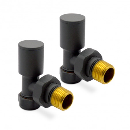 Anthracite Radiator Valves Angled