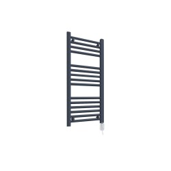 Straight Anthracite Towel Rail - 300 x 800mm - 150w Thermostatic Option