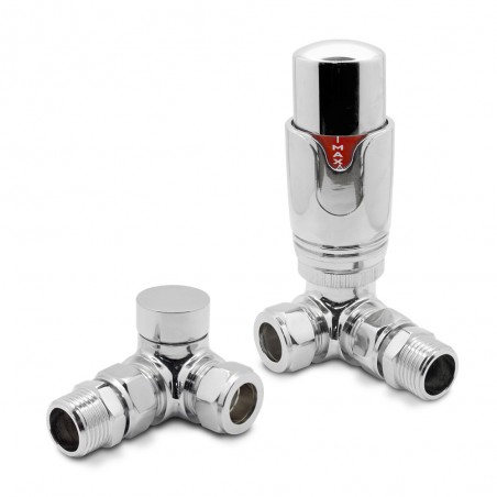 Chrome Thermostatic Radiator Valves Corner