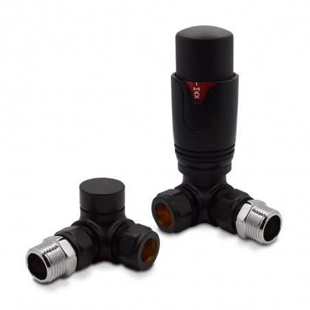 Black Thermostatic Radiator Valves Corner