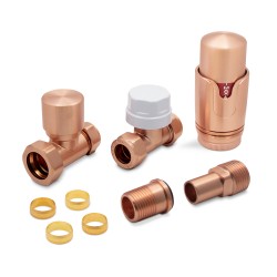 Copper Thermostatic Radiator Valves Straight Components