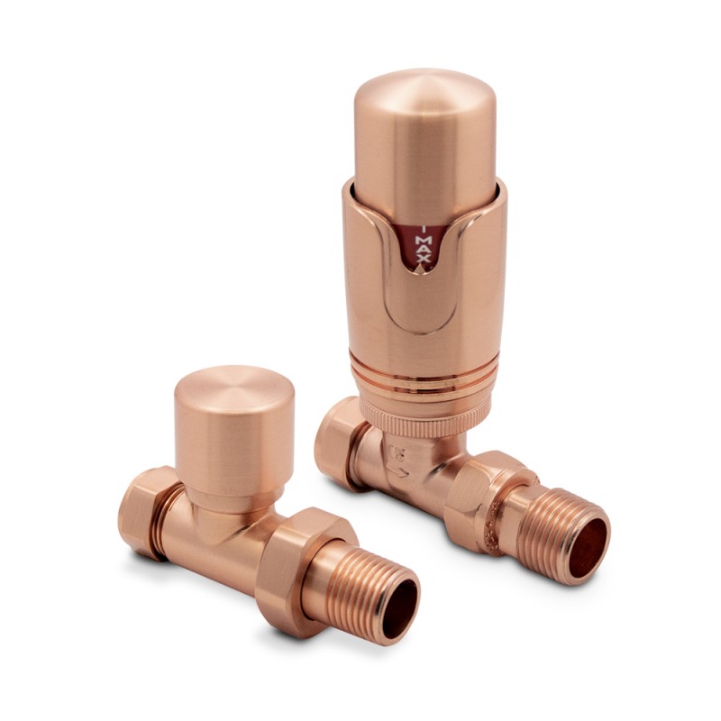 Copper Thermostatic Radiator Valves Straight Copper Thermostatic Radiator Valves Straight