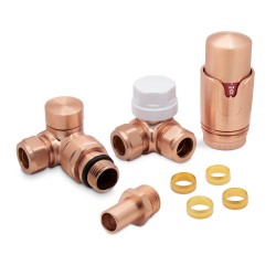 Copper Thermostatic Radiator Valves Corner Components