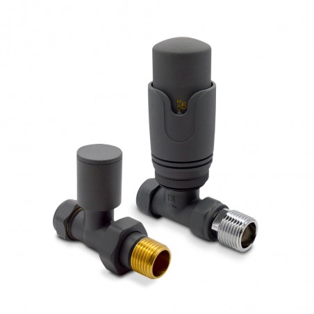 Anthracite Thermostatic Radiator Valves Straight