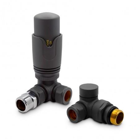 Anthracite Thermostatic Radiator Valves Corner