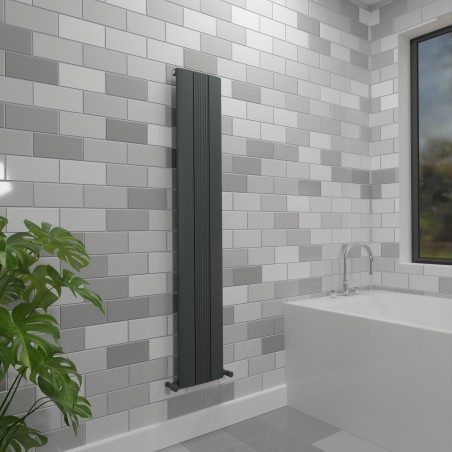 Triton Anthracite Aluminium Radiator - 280 X 1600mm