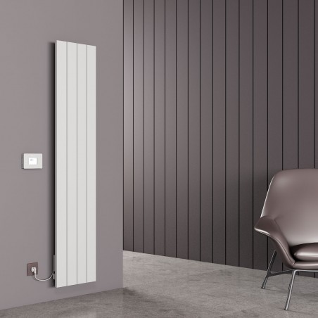 Carisa Boreas N White Aluminium Electric Radiator - 369 x 1800mm - 2000W