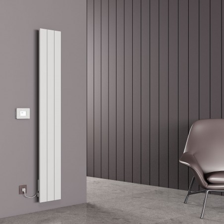 Carisa Boreas N White Aluminium Electric Radiator - 276 x 1800mm - 1500W