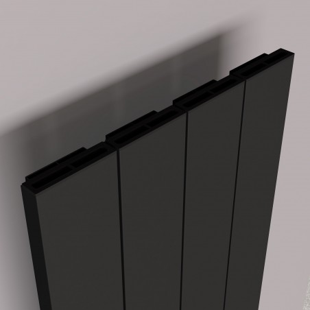 Carisa Boreas N Black Aluminium Electric Radiator - 276 x 1800mm - 1500W