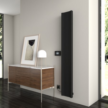 Carisa Boreas B Black Aluminium Electric Radiator - 276 x 1800mm - 1500W