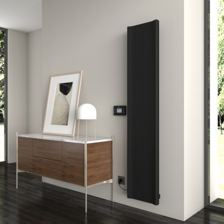 Carisa Boreas B Black Aluminium Electric Radiator - 369 x 1800mm - 2000W