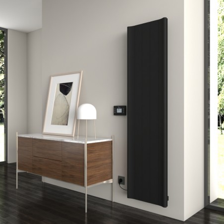 Carisa Boreas B Black Aluminium Electric Radiator - 462 x 1800mm - 2500W