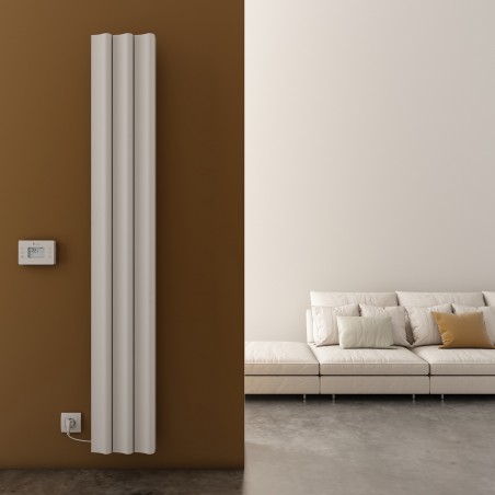 Carisa Boreas S White Aluminium Electric Radiator - 276 x 1800mm - 1500W