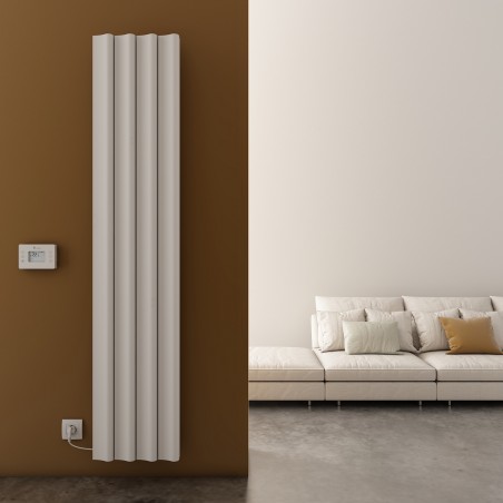 Carisa Boreas S White Aluminium Electric Radiator - 369 x 1800mm - 2000W