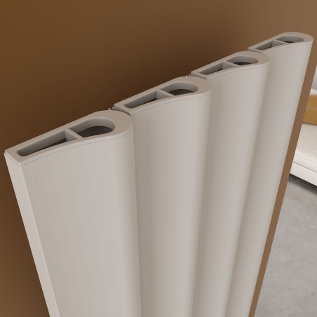 Carisa Boreas S White Aluminium Electric Radiator - 369 x 1800mm - 2000W