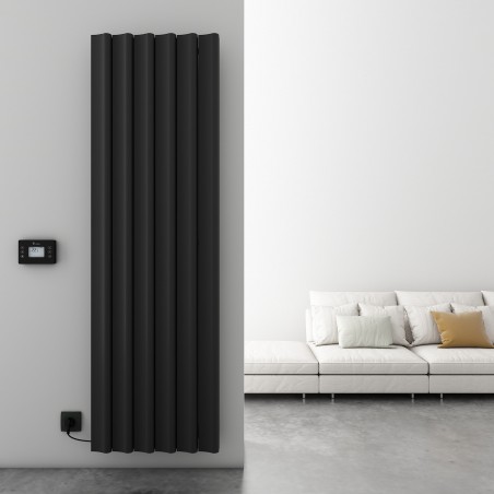 Carisa Boreas S Black Aluminium Electric Radiator - 555 x 1800mm - 3000W