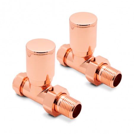 Straight Copper Radiator Valves