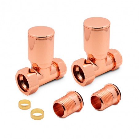 Straight Copper Radiator Valves