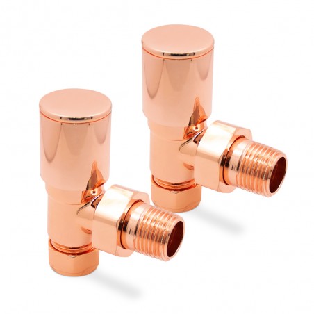 Angled Copper Radiator Valves