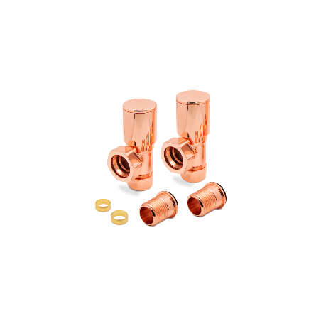 Angled Copper Radiator Valves