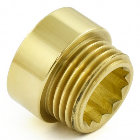 10mm Rigid Radiator Valve Extension 1/2 inch BSP - Un-lacquered Brass