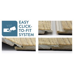 Kraus Rigid Core Herringbone Luxury Vinyl Tiles - Click System