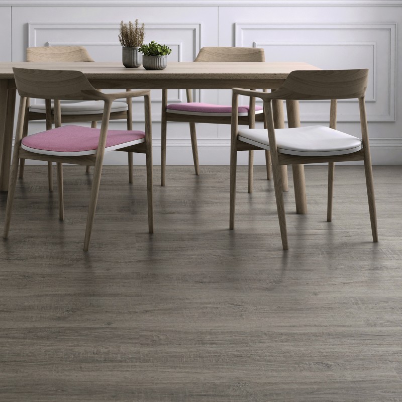 Kraus Rigid Core Luxury Vinyl Tiles - Ashdown Grey - Insitu Kraus Rigid Core Luxury Vinyl Tiles - Ashdown Grey - Insitu