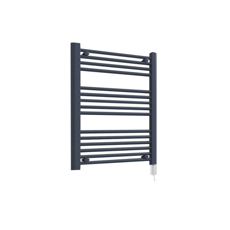 Straight Anthracite Towel Rail - 600 x 800mm - 300w Thermostatic Option