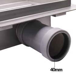 Wave Design Rectangular Stainless Steel Wet Room Drains - Insitu
