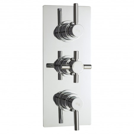 Tec Pura Plus Triple Thermostatic Valve Rectangular Plate