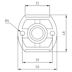 Fast-Fit Bracket for Bar Thermostats - Technical Drawing