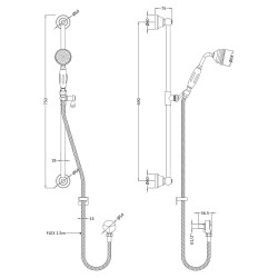 Traditional Slider Rail Kit - Technical Drawing