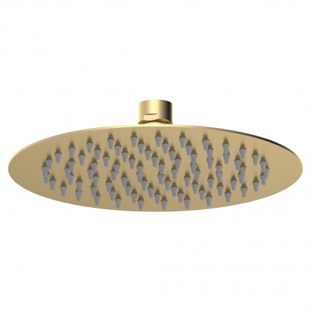 Brushed Brass Round Shower Fixed Head 200mm